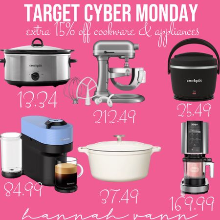 Target cyber Monday deals. Most appliances are an extra 15% off. The prices I posted are with the 15% off! 

#LTKCyberWeek #LTKGiftGuide #LTKSeasonal