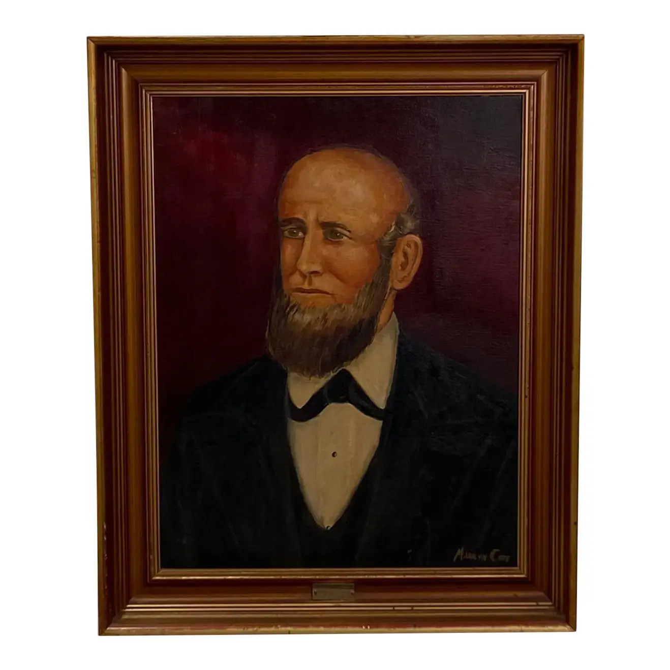 Antique Victorian Style Portrait of a Man | Chairish