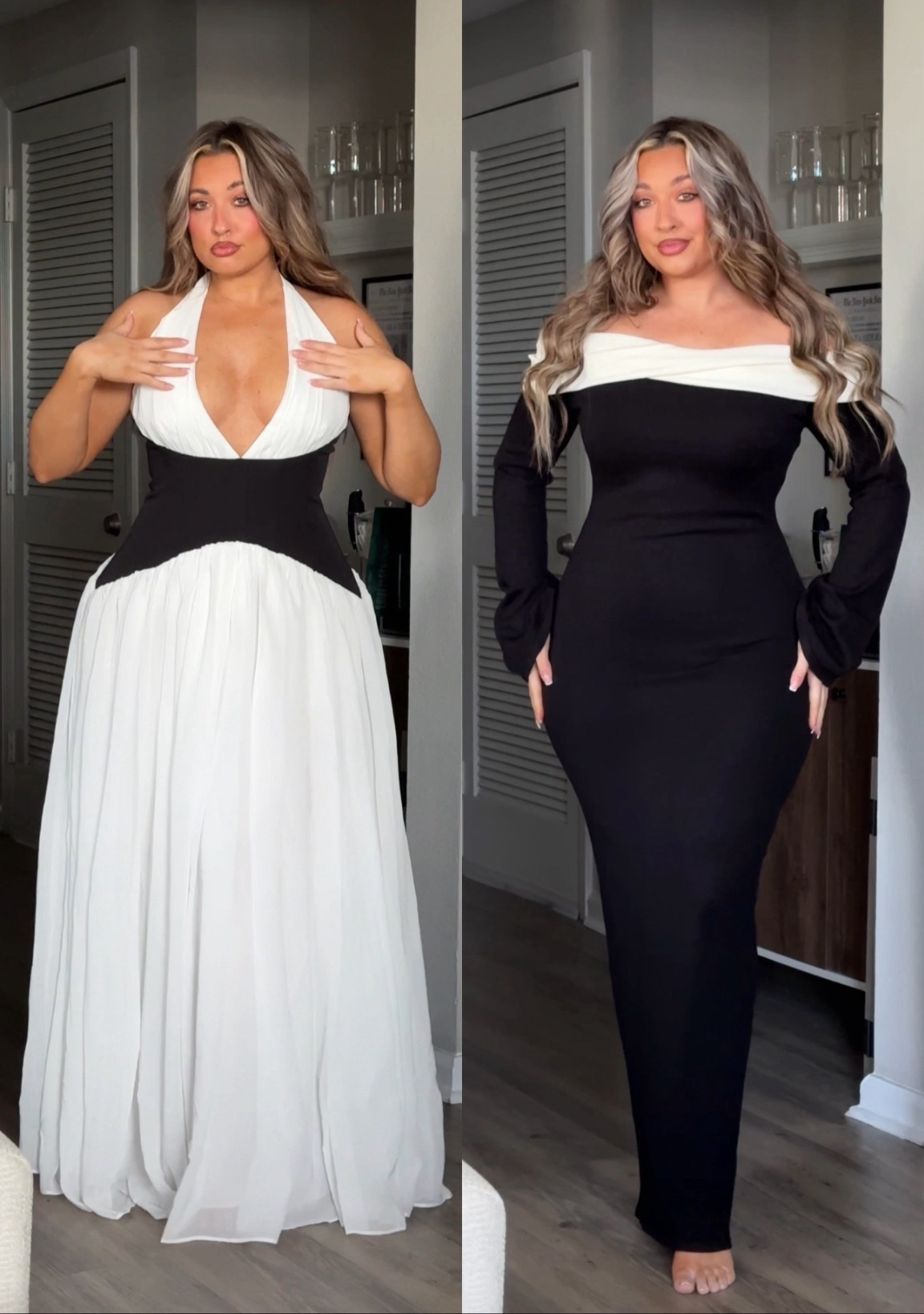 Holiday dresses! These are so beautiful! Wearing a large/size 10 in both. 

#LTKootd #LTKHoliday #LTKCyberWeek