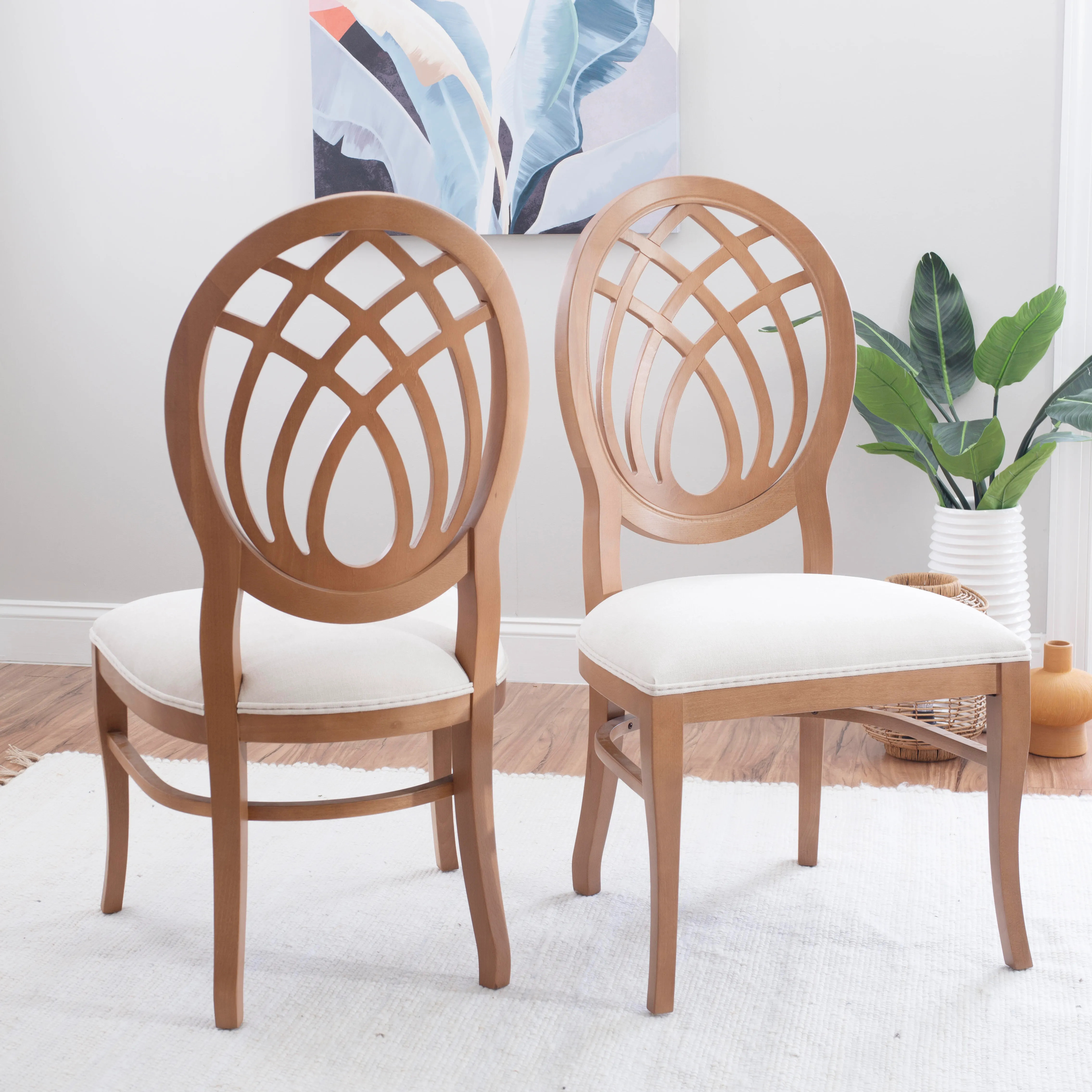 Linon Dina Side Chairs (Set of 2), Brown | Ashley