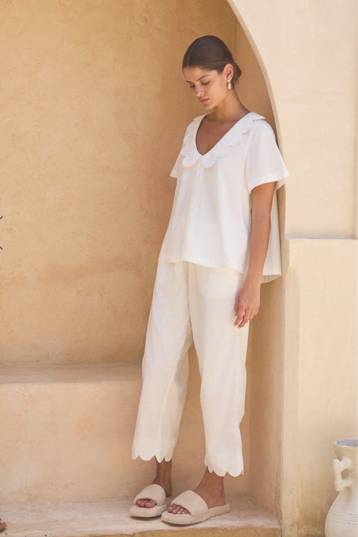 White set - bridal pajamas, getting ready, bride, white scallop 

#LTKFindsUnder100 #LTKU #LTKStyleTip