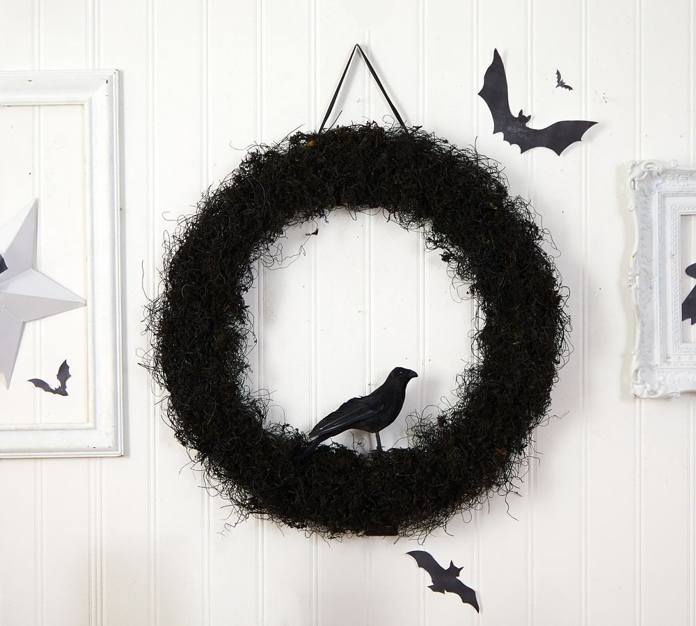 Halloween Black Raven Twig Wreath | Pottery Barn (US)