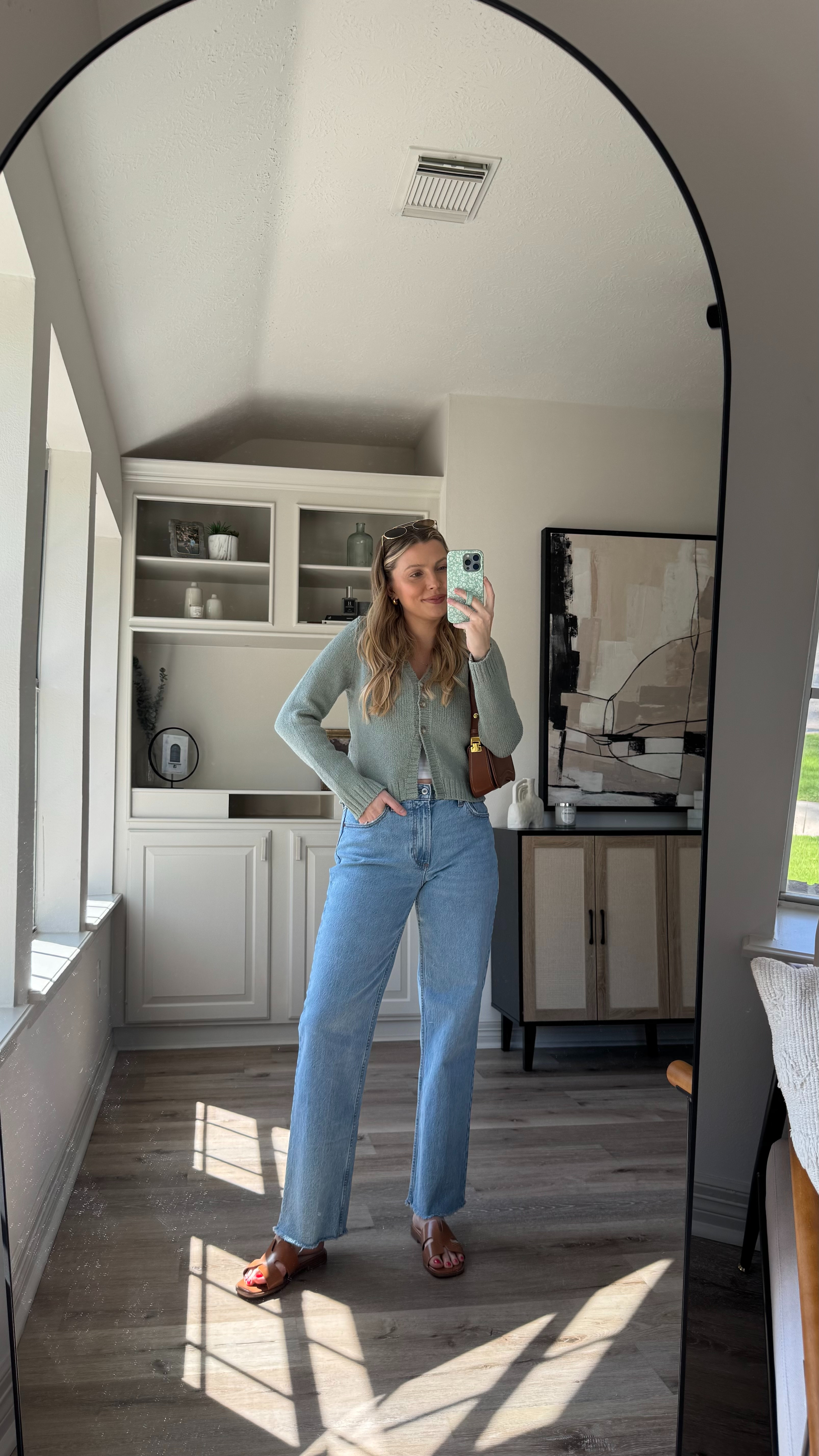 Casual Spring Outfit | 25% off everything + extra 15% off with code SPRINGAF! Loving this cozy spring sweater from Abercrombie, so comfy and perfect for nursing.  Wearing size 27 in jeans - they run true to size but I sized up one for postpartum, sweater in size S, sandals are tts.  

 

#LTKStyleTip #LTKSeasonal #LTKShoeCrush