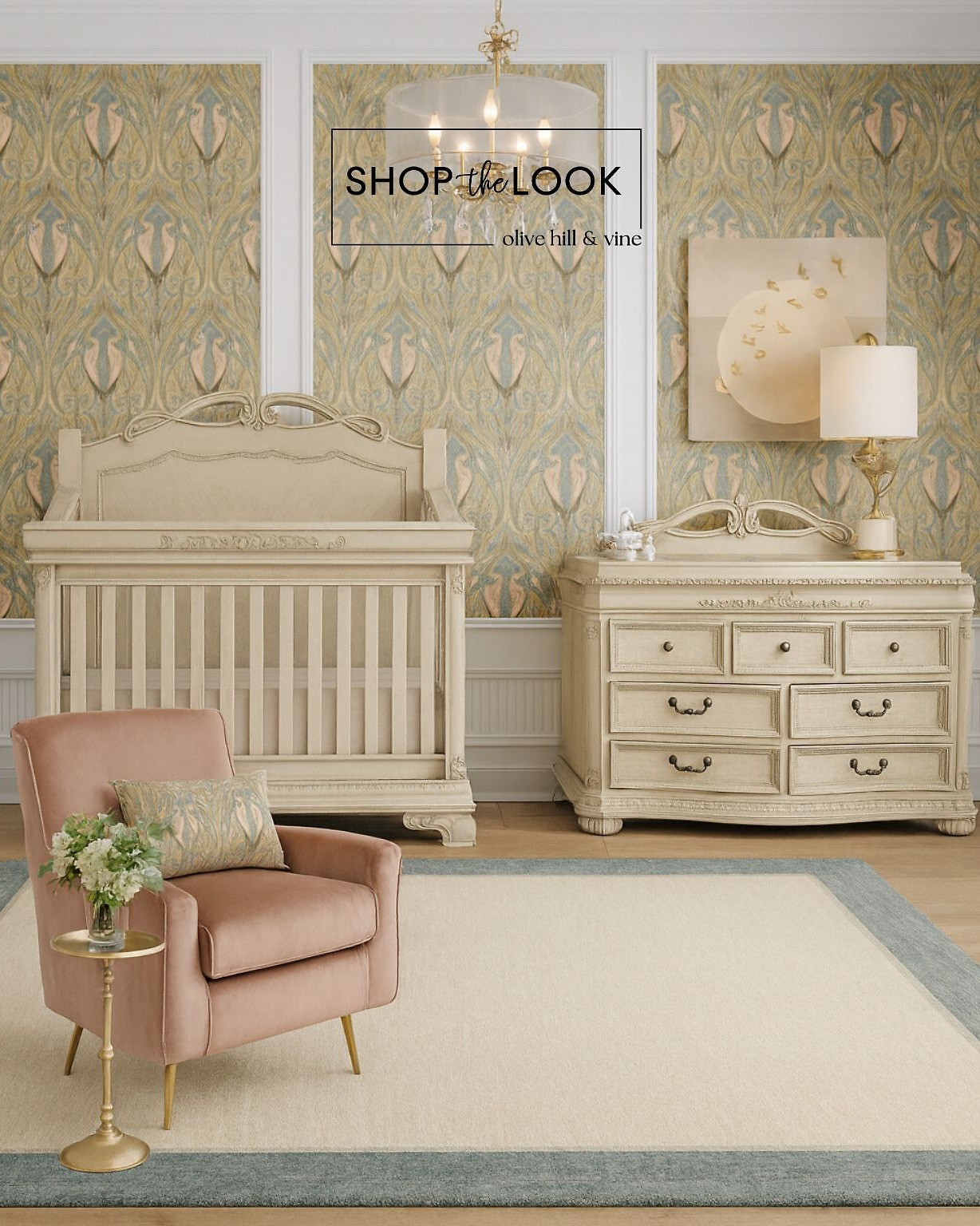 This nursery pairs vintage-inspired furniture with crane wallpaper, a plush blush chair, and soft accents. A refined space with timeless charm, blending elegance and comfort for little ones while keeping the style fresh and sophisticated. 

 

#LTKHome #LTKBaby #LTKBump