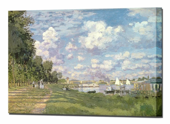 Claude Monet Canvas Wall Art Print Marina at Argenteuil | Etsy | Etsy (US)