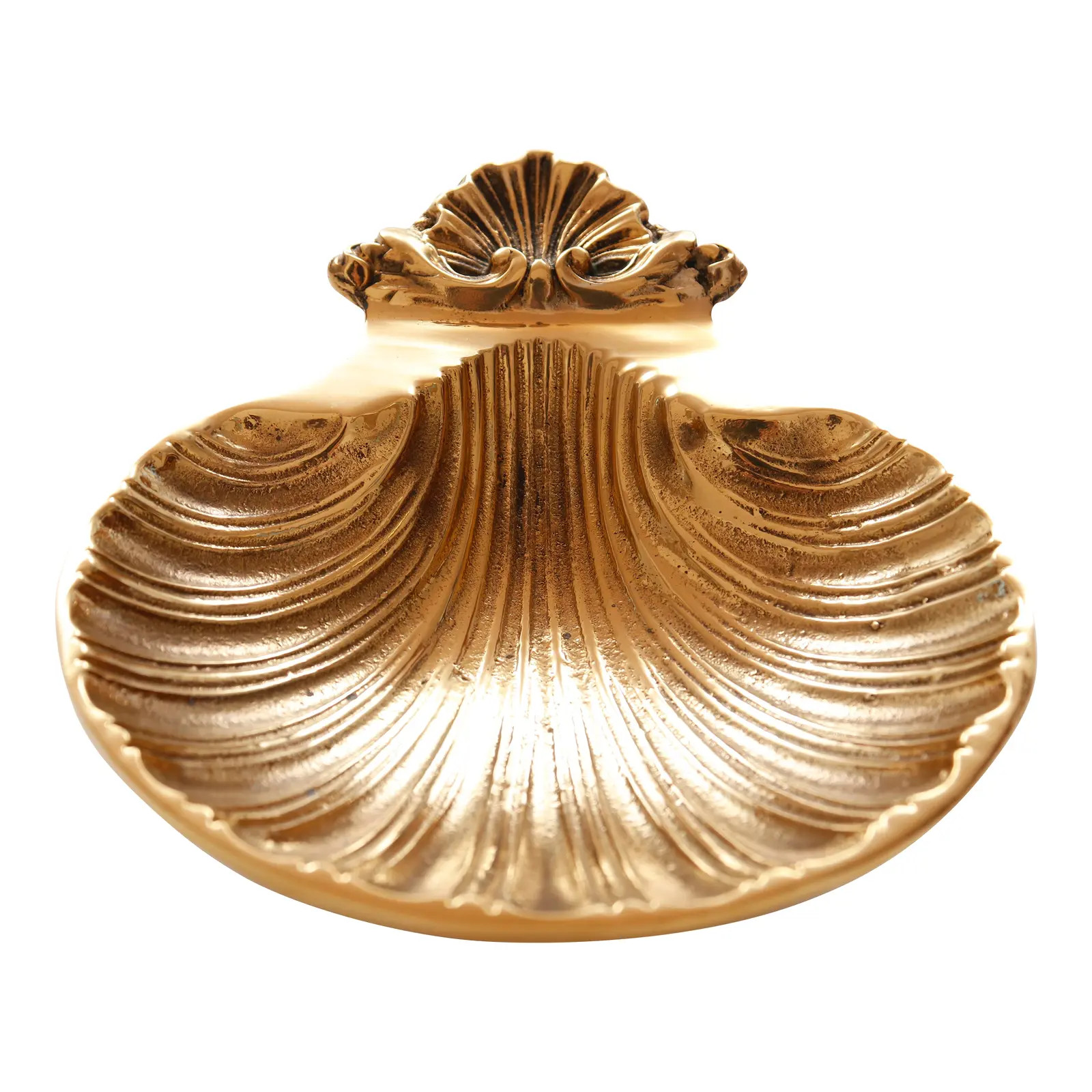 Brass Scallop Shell Soap Dish | Chairish