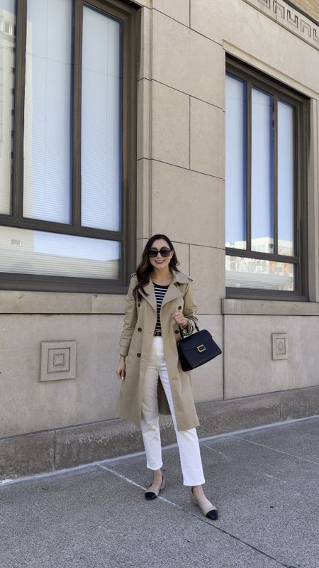 Finally trench coat season🧥🤗 I wore this outfit yesterday to meet some friends for brunch. I wear similar combos to this in the fall but paired it with white jeans to embrace the warmer weather vibes. My heart is so happy that spring is right around the corner!!! 


#springoutfit #trenchcoat #classicstyle #weekendoutfit #smartcasual #neutralstyle 

#LTKstyletip #LTKshoecrush #LTKSeasonal