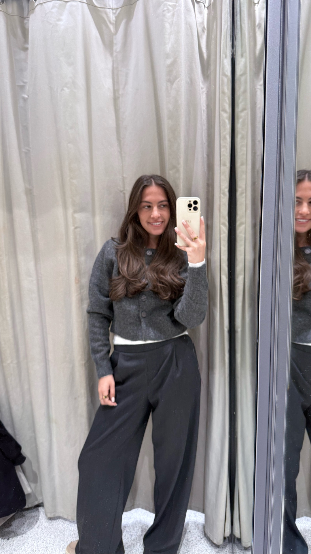 Workwear - Zara cardigan - work trousers - grey outfit - tailored look 

#LTKwinter #LTKautumn #LTKstyletip