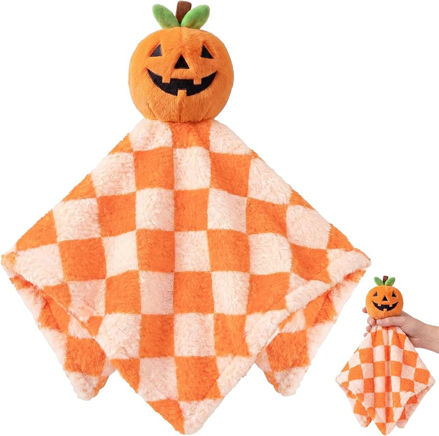 Simgoing 16 in Halloween Pumpkin Security Blanket Loveys Gifts for Babies | Amazon (US)