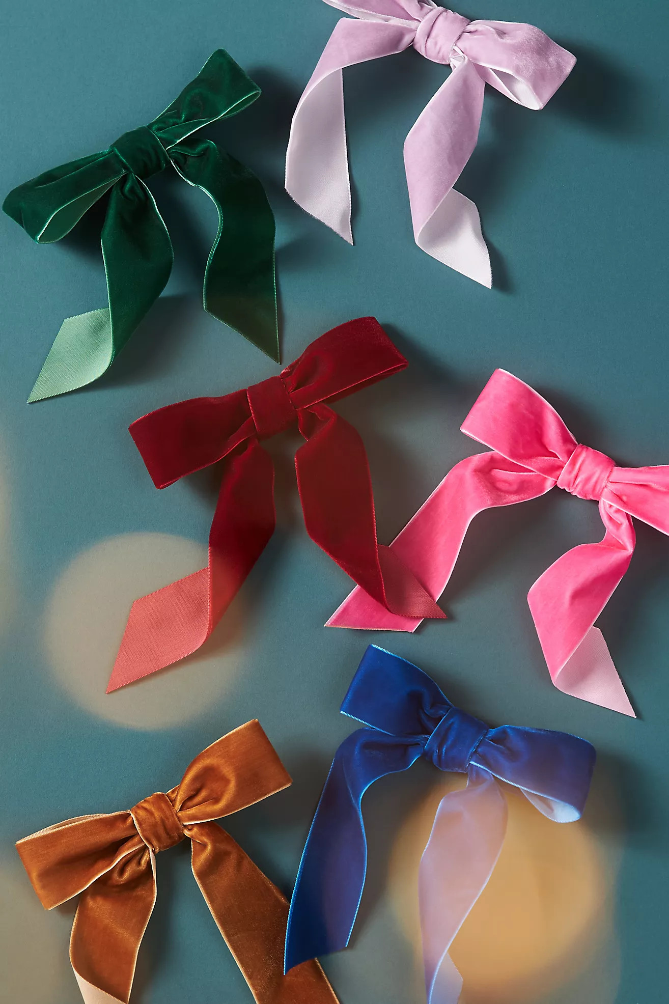 Velvet Bow Clip-On Ornaments, Set of 6 | Anthropologie (US)