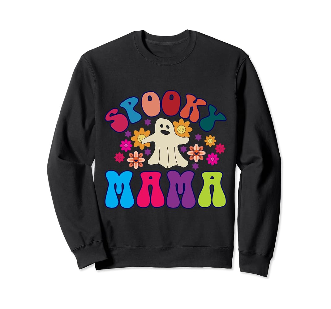 Spooky Mama Spooky Season Floral Ghost Halloween Sweatshirt | Amazon (US)