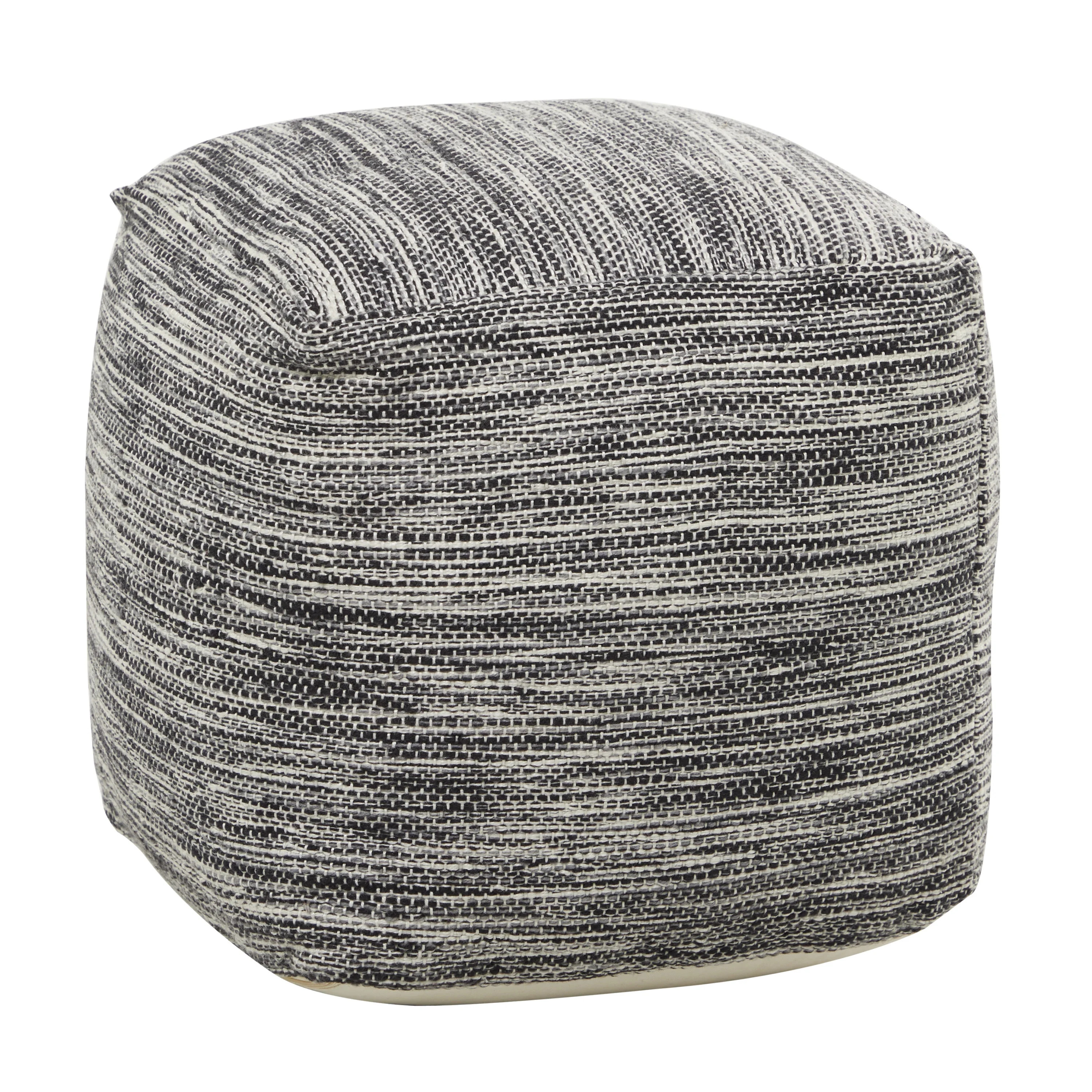 DecMode Gray Fabric Pouf | Walmart (US)