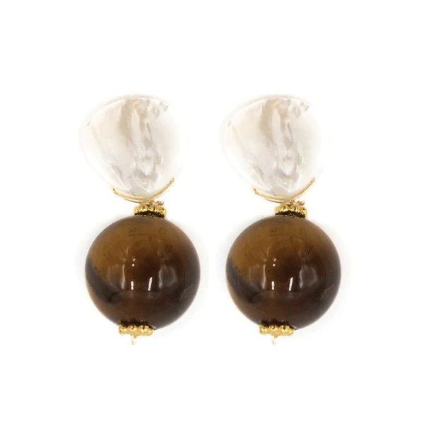 Claire Earring, Tiger Eye | Hazen & Co