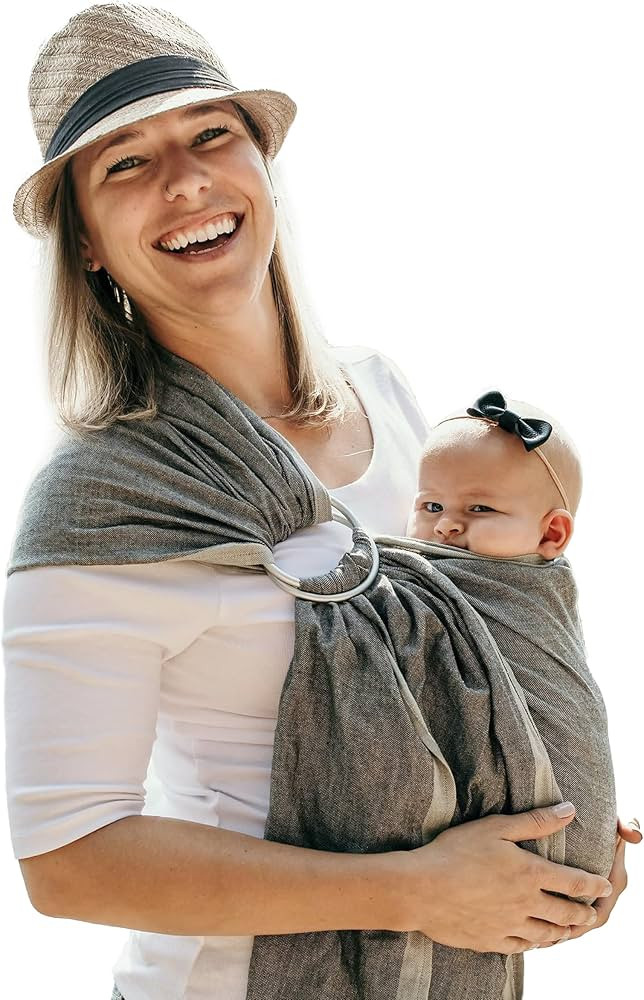 Hip Baby Wrap Ring Sling Baby Carrier for Infants and Toddlers - Beautiful, 100% Soft Cotton Baby... | Amazon (US)