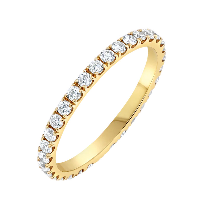 14K Gold Pave Diamond Eternity Band | Natural Diamond | Baby Gold | Baby Gold