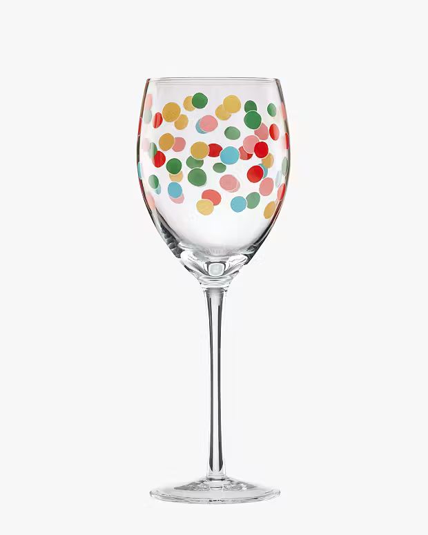 Good Times It's Raining Confetti Wine Glass | Kate Spade (US)
