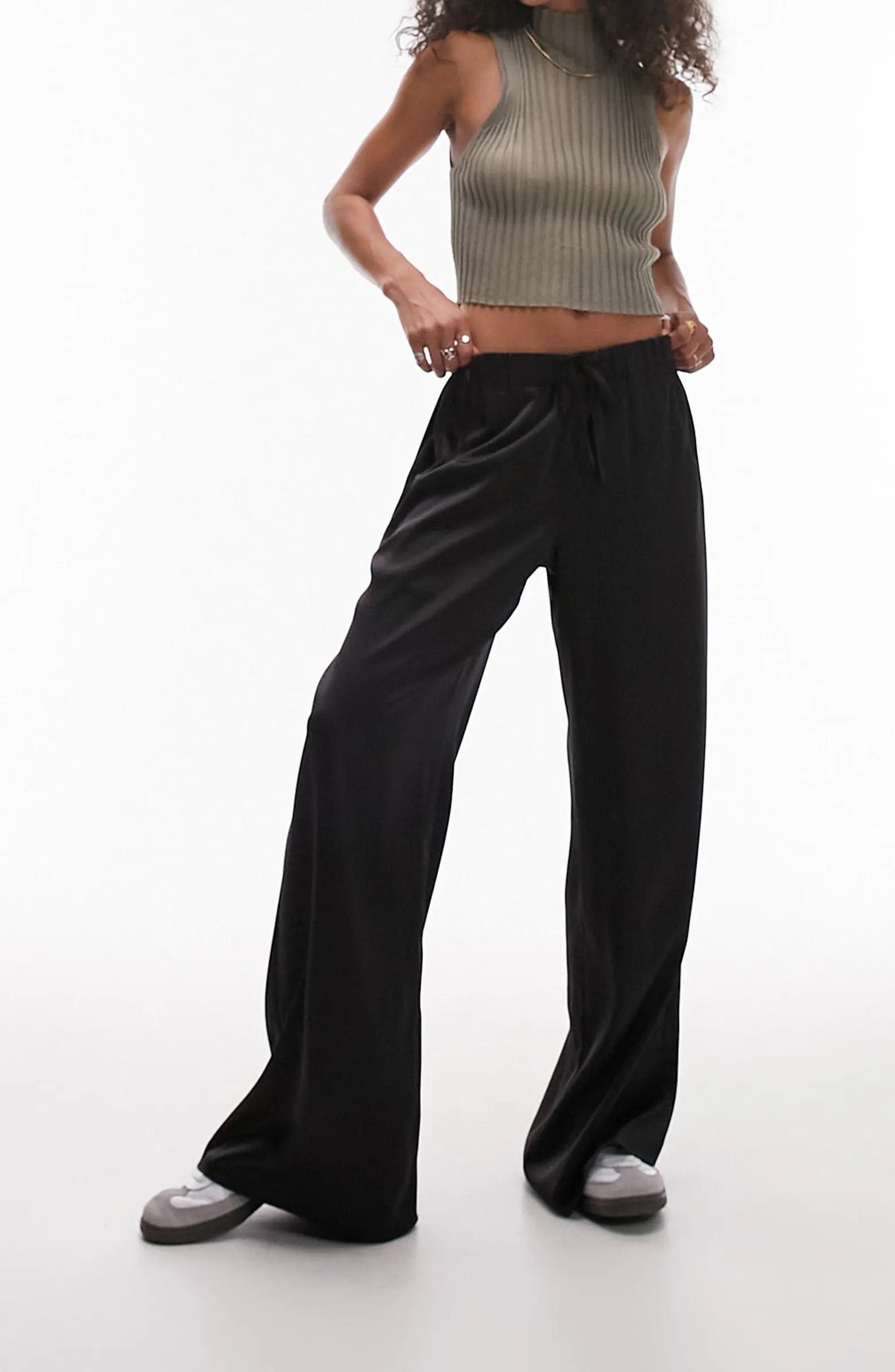 Satin Wide Leg Trousers | Nordstrom