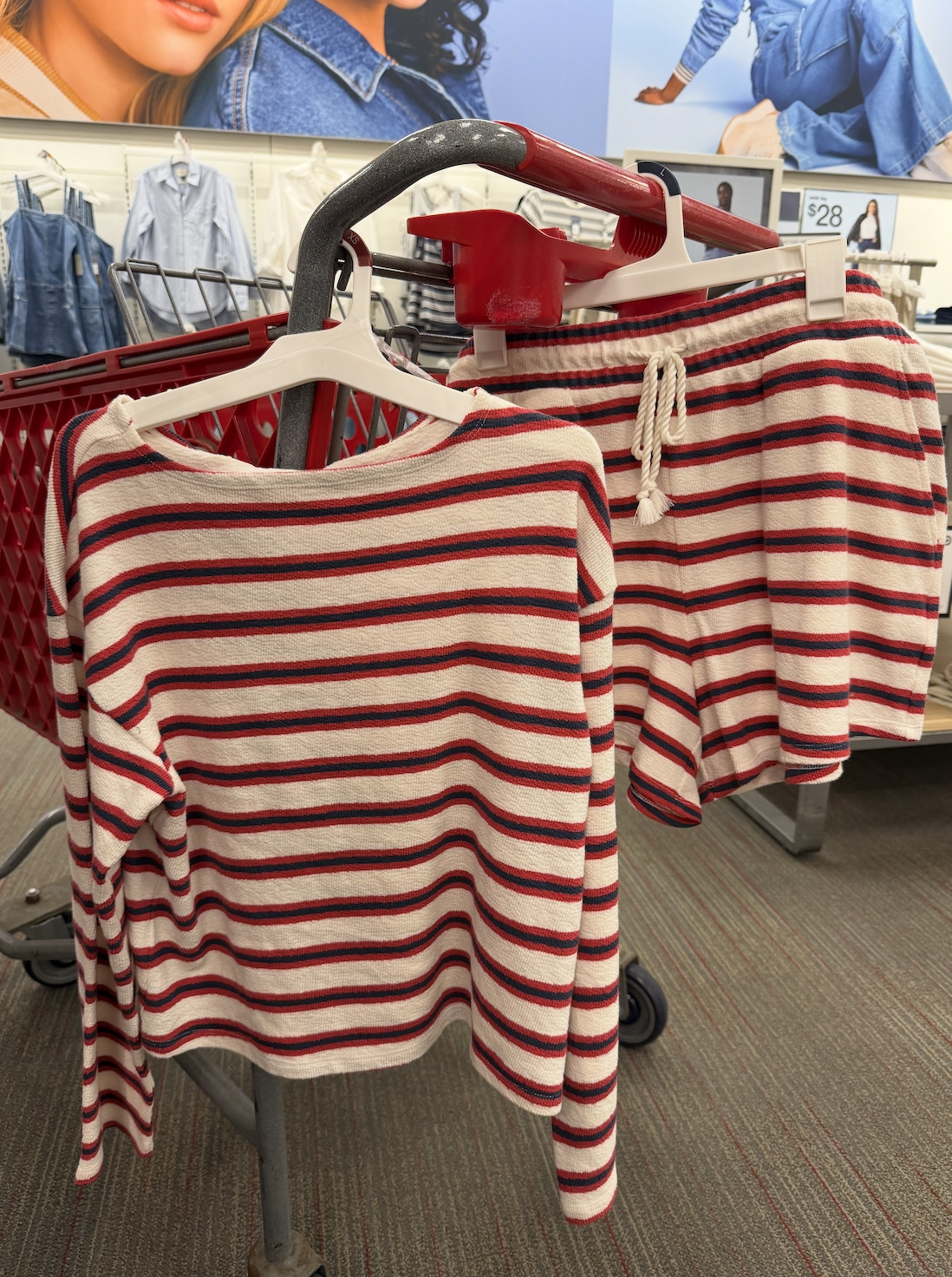 If you missed the striped set from the Parke collection, this one is so similar! This striped lounge set from Target is so cute and easy for everyday wear. The relaxed fit makes it perfect for running errands or just lounging at home, and I love that it looks like a put-together outfit without any effort. Such a good comfy set to throw on this summer

#LTKActive #LTKMothersDay #LTKootd
