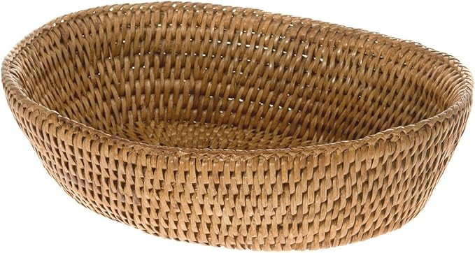 KOUBOO 1020034 La Jolla Rattan Bread Bowl, Honey Brown, 9.5" x 8" x 2.5" | Amazon (US)