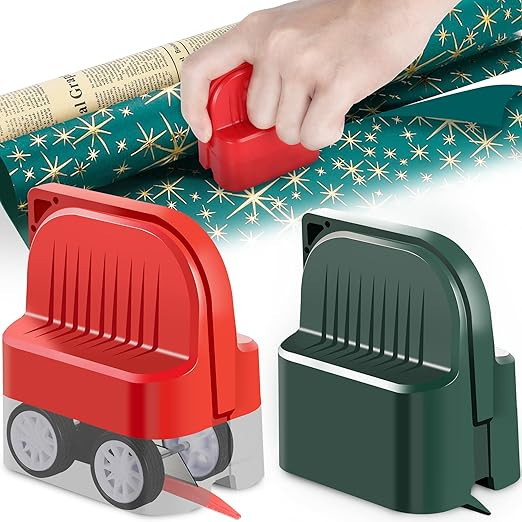 Kayxexc Christmas Wrapping Paper Cutter - 2 Pack, Straight & Neat Paper Roll Cutter For Gift Wrap... | Amazon (US)