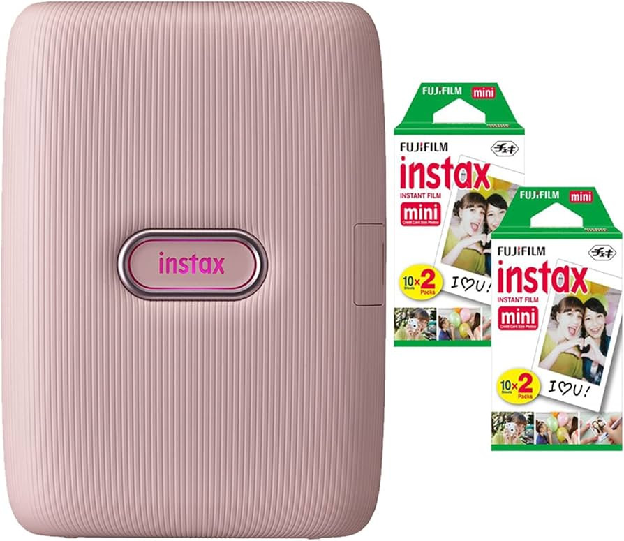 Fujifilm Instax Mini Link2 Smartphone Printer (Soft Pink) Bundle with Fuji Instax Mini Film Pack ... | Amazon (US)