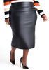 Faux Leather Midi Skirt | Ashley Stewart