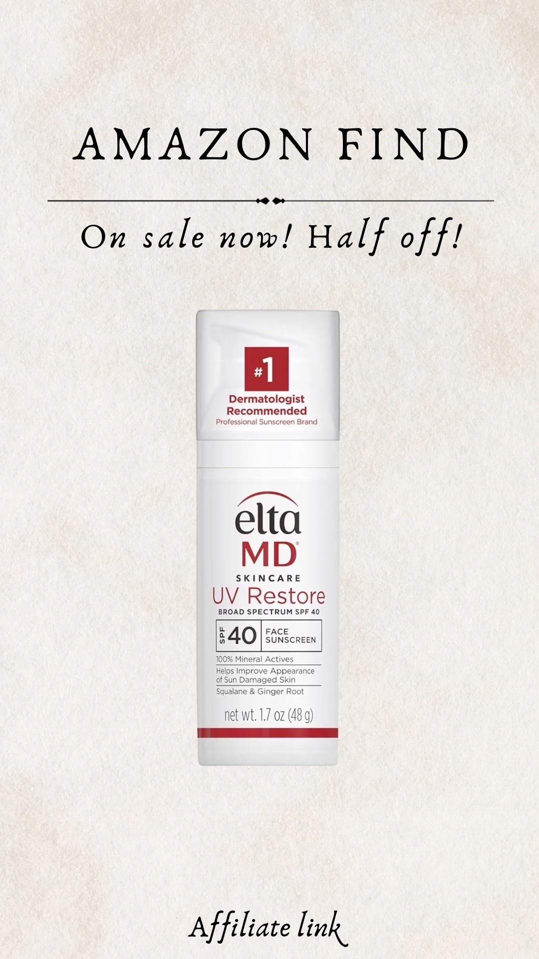 Half off this sunscreen now!

#LTKselfcare