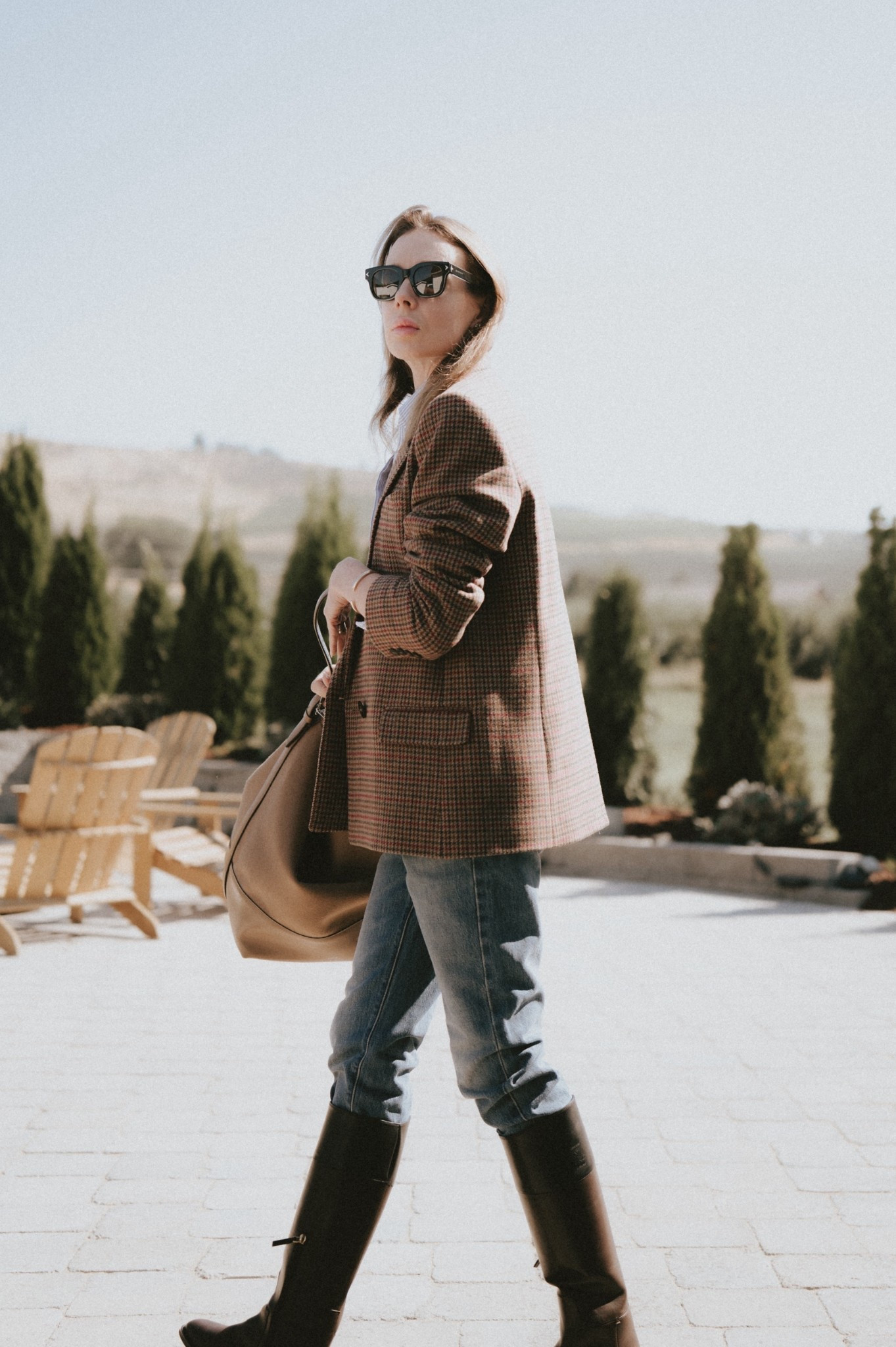 It’s time to switch to lighter jackets and blazers, isn’t it? 
@SEZANE Christie jacket styled with @Levi's 501 straight jeans + Toteme belted tote + riding boots (Ralph Lauren Collection ). 

#LTKootd #LTKSeasonal
