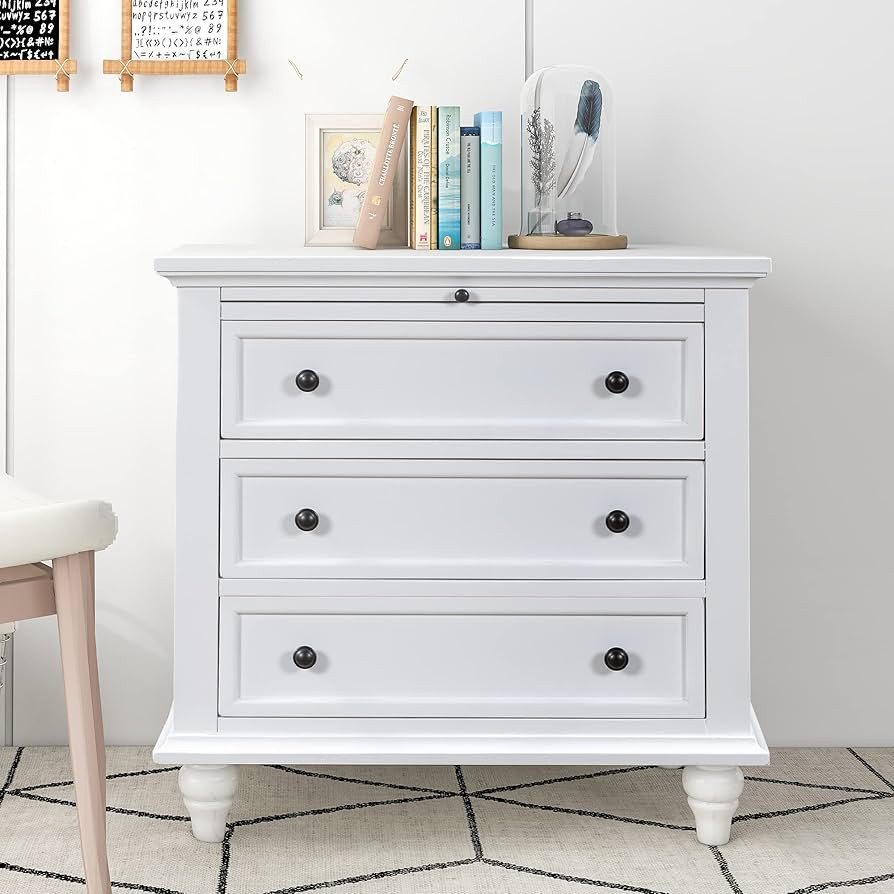 Dresser for Bedroom with 3 Drawer, Nightstand with Drawers, Small Chest of Drawers for Bedroom, S... | Amazon (US)