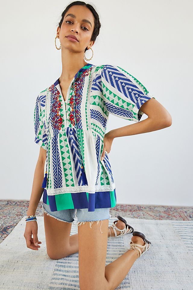 Sylvia Babydoll Blouse | Anthropologie (US)