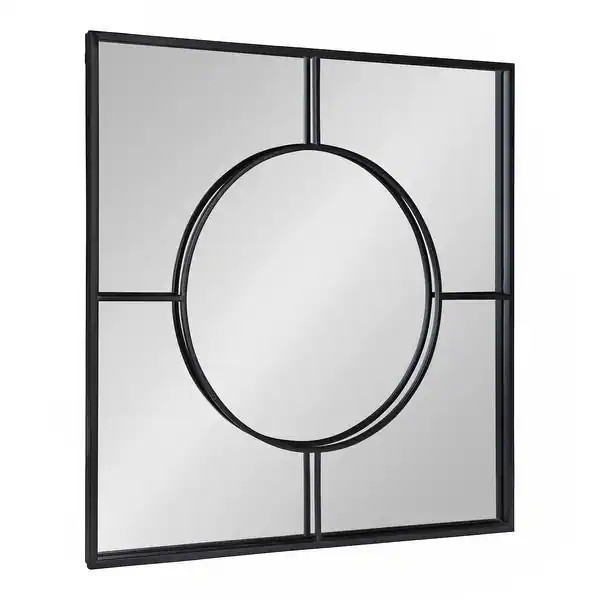 Kate and Laurel Ansonia Modern Square Mirror - 30x30 - Black | Bed Bath & Beyond
