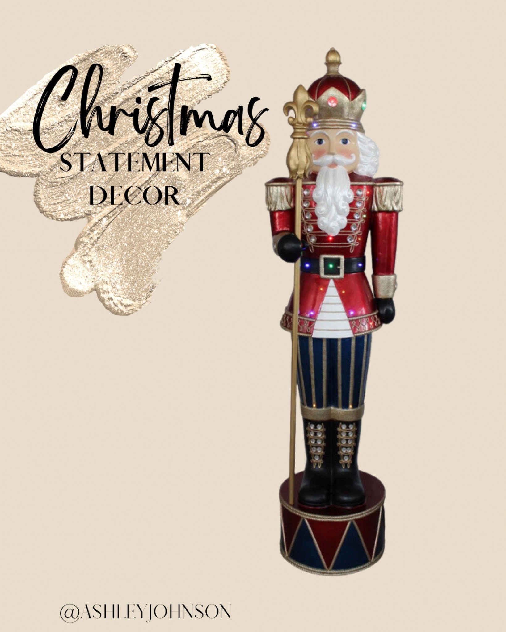 Christmas nutcracker. Statement Christmas decor. Large Nutcracker. Life size nutcracker. Christmas porch decor. #christmasdecor #nutcracker #chirstmasentryway #christmasporch #christmasnutcracker #christmashome #christmasdecoration

#LTKHoliday #LTKSeasonal #LTKGiftGuide
