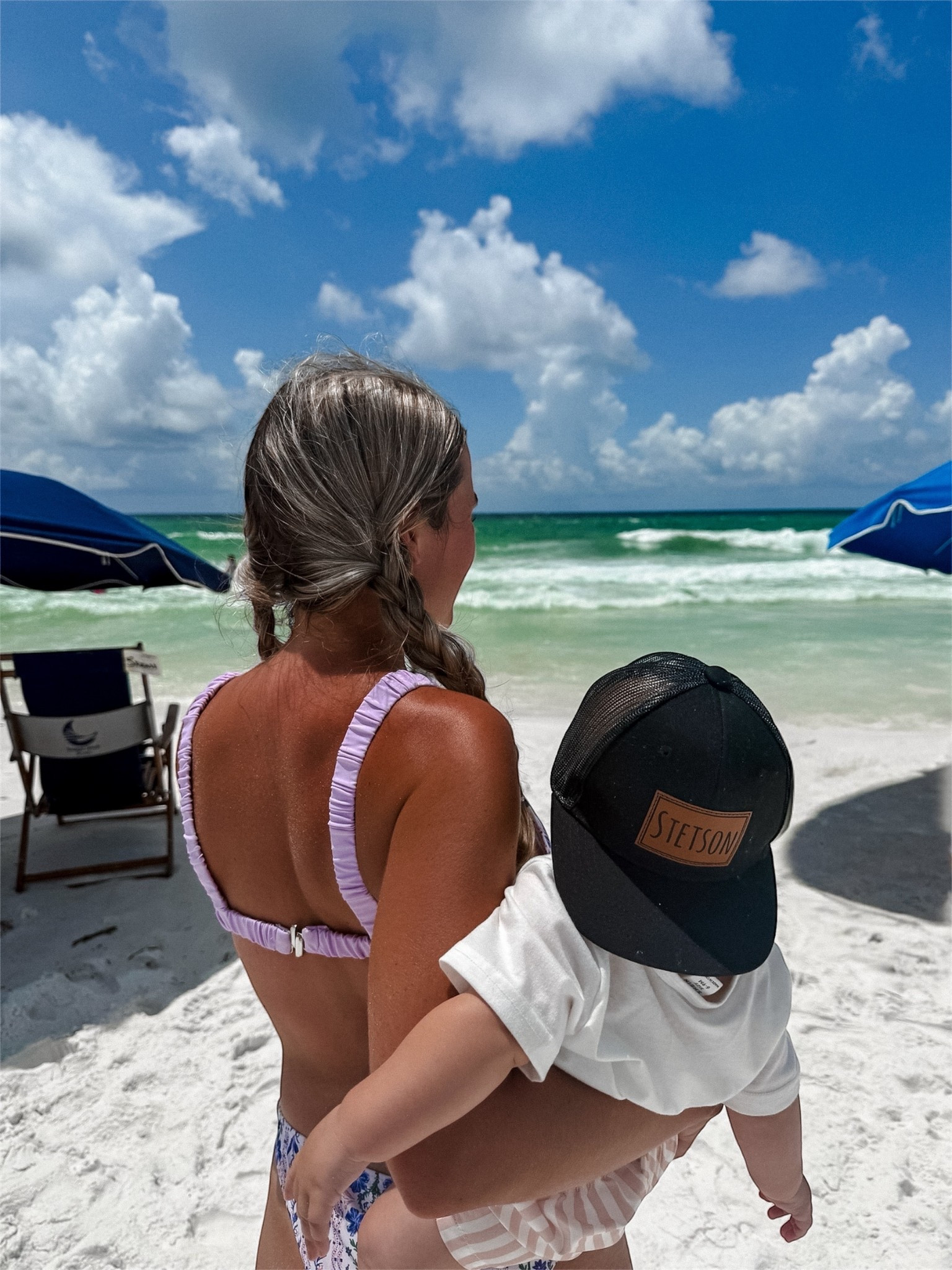 Beach day with my baby boy & his custom hat under $15!! 

#LTKTravel #LTKBaby