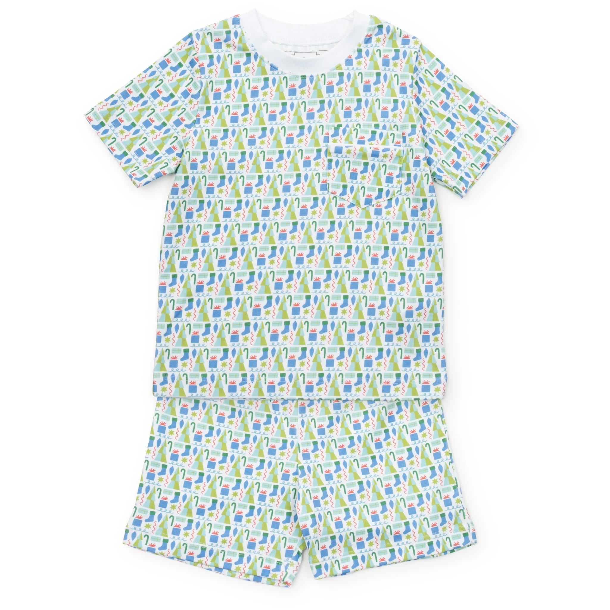 Charles Boys' Short Set - Mod Holiday Blue | Lila and Hayes