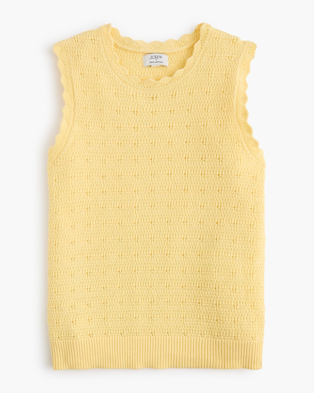 Scalloped pointelle sweater shell | J.Crew Factory
