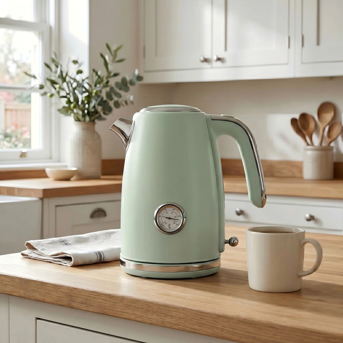 Electric Kettle Quick Heating, Hot Tea Water Boiler With Thermometer 1.7L Stainless Steel Cordles... | Wayfair North America