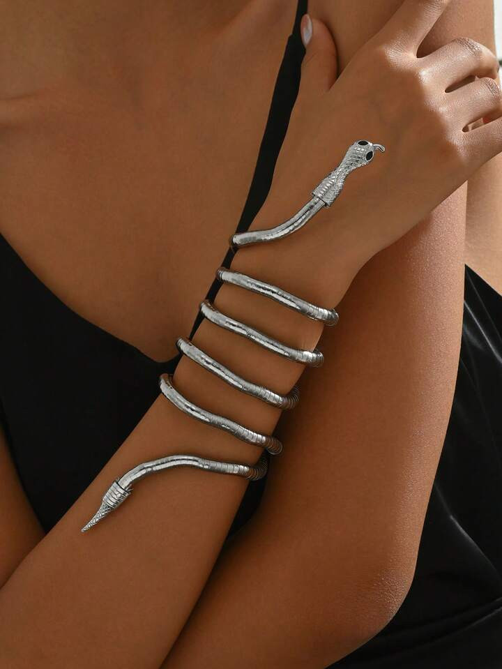 1pc Vintage European Style Coiled Snake Shaped Bracelet | SHEIN USA | SHEIN