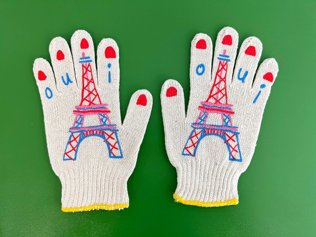 New! Paris Eiffel Tower Gardening Gloves - Etsy | Etsy (US)