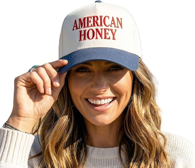 Amazon.com: D&Y Retro 2-Tone Canvas Baseball Cap for Women - Funny Embroidered Distressed Snapbac... | Amazon (US)