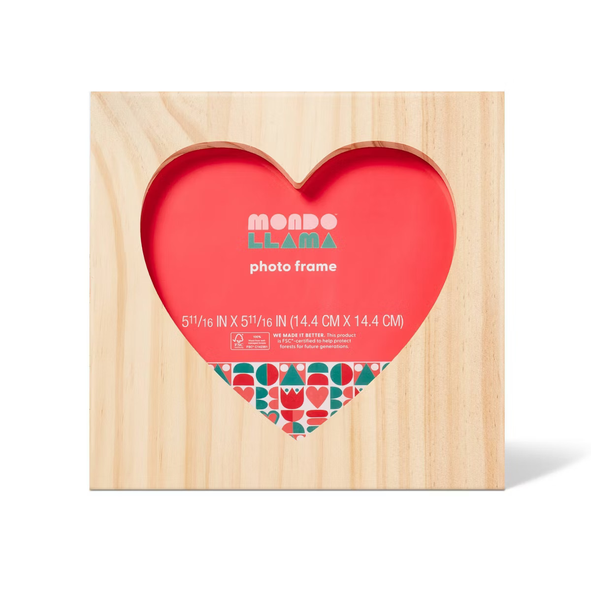 Valentine's Craft Heart Wood Frame - Mondo Llama™ | Target