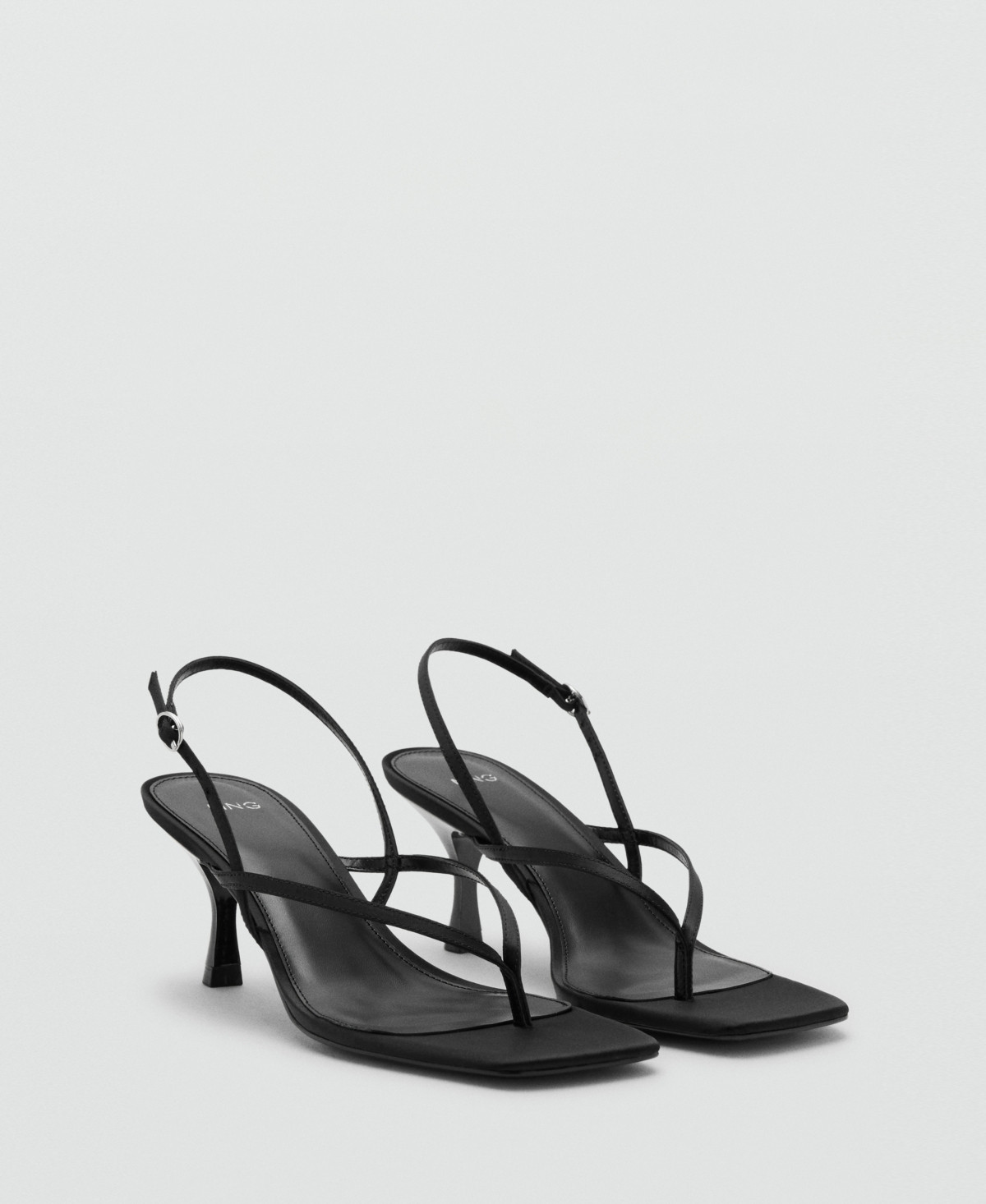 Mango Women's Strappy Heeled Sandals - Black | Macy's