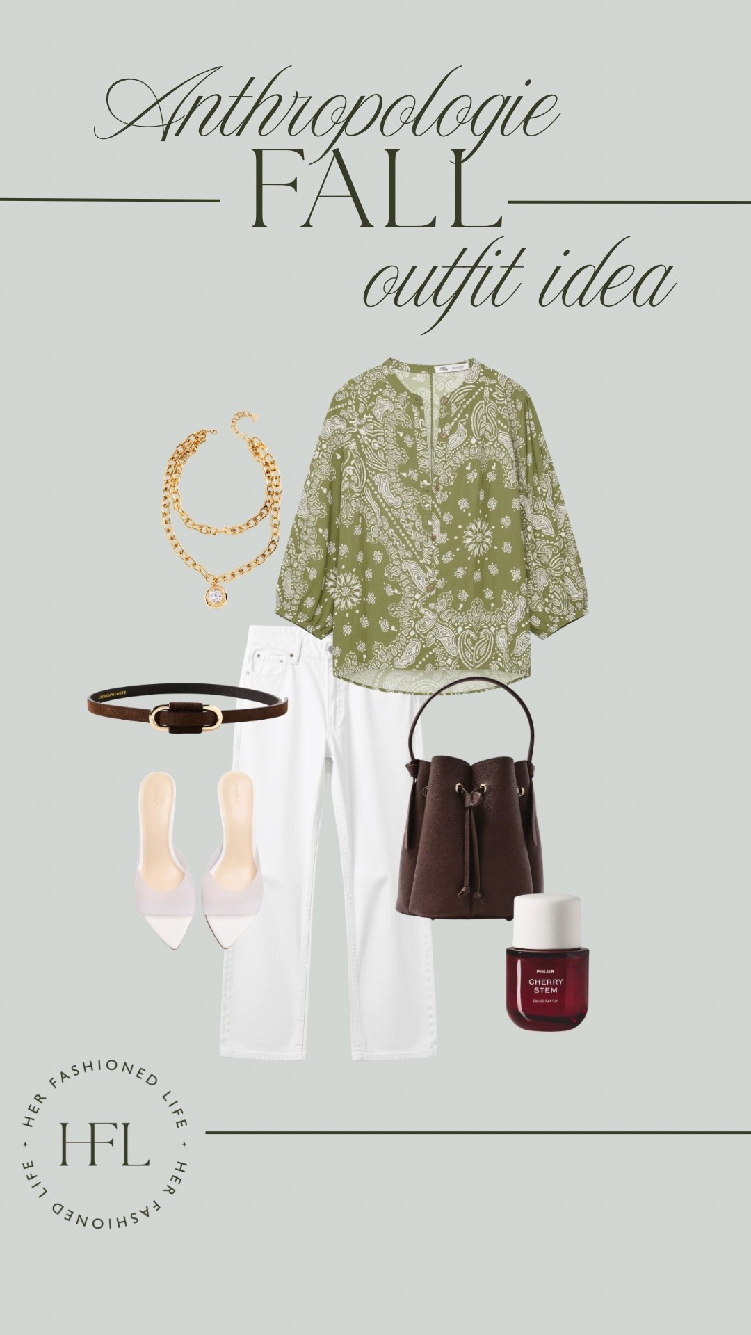 Anthropologie fall outfit idea! -white jeans -floral blouse -brown suede belt -suede bucket bag -white mule heels -fall fragrance

#LTKOver40 #LTKSeasonal #LTKootd