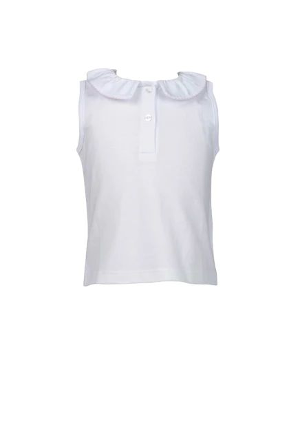 Sleeveless Top with Pink Trim | The Little Lane Shop