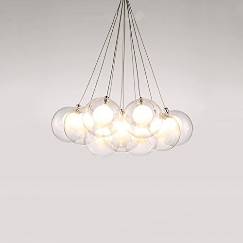 Modern minimalist chandelier glass ball stairs bedroom creative kids room pendant light restauran... | Amazon (US)