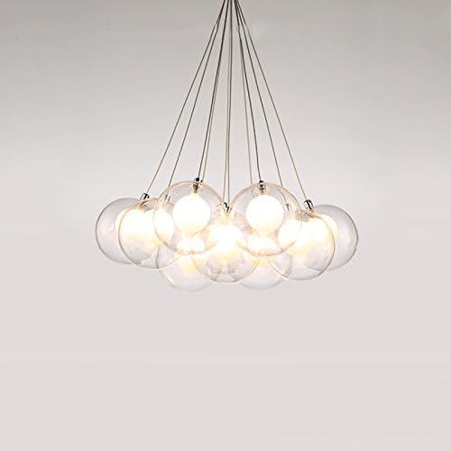 Modern minimalist chandelier glass ball stairs bedroom creative kids room pendant light restauran... | Amazon (US)