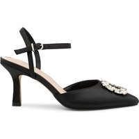 Satin 'Cerys' Mid Heel Ankle Strap Stiletto Shoe | Debenhams UK