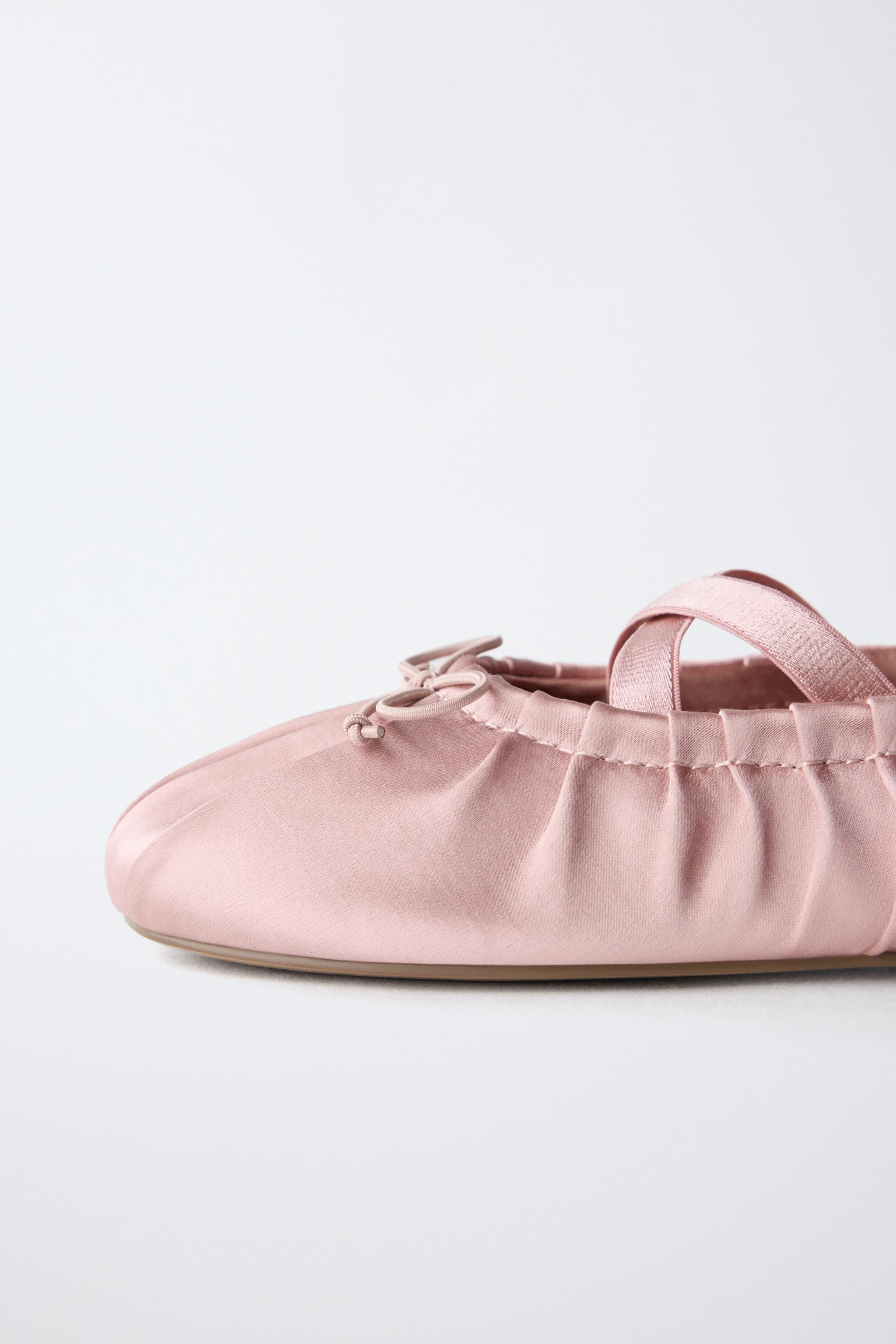 SATIN-EFFECT BALLET FLATS | Zara US