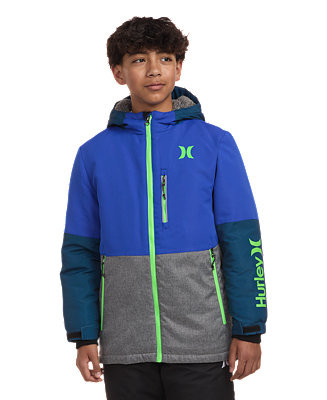 Hurley Big Boys Colorblocked Snowboard Jacket - Macy's | Macy's
