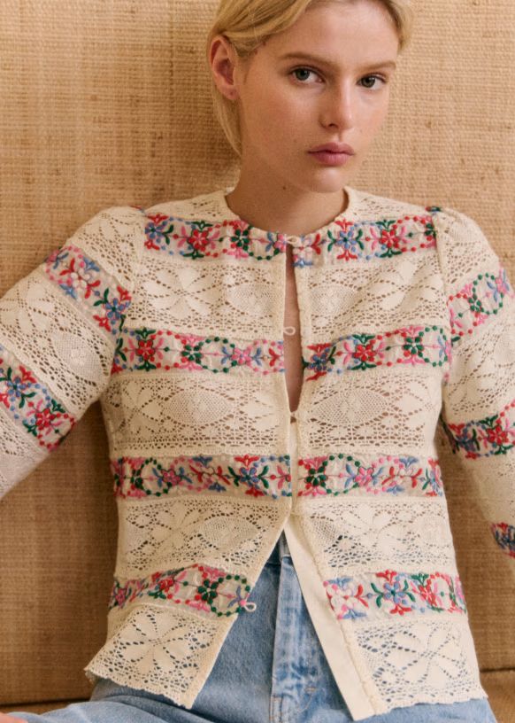Matika Blouse - Multicoloured embroidery - Organic cotton - organic textile - Sézane | Sezane Paris