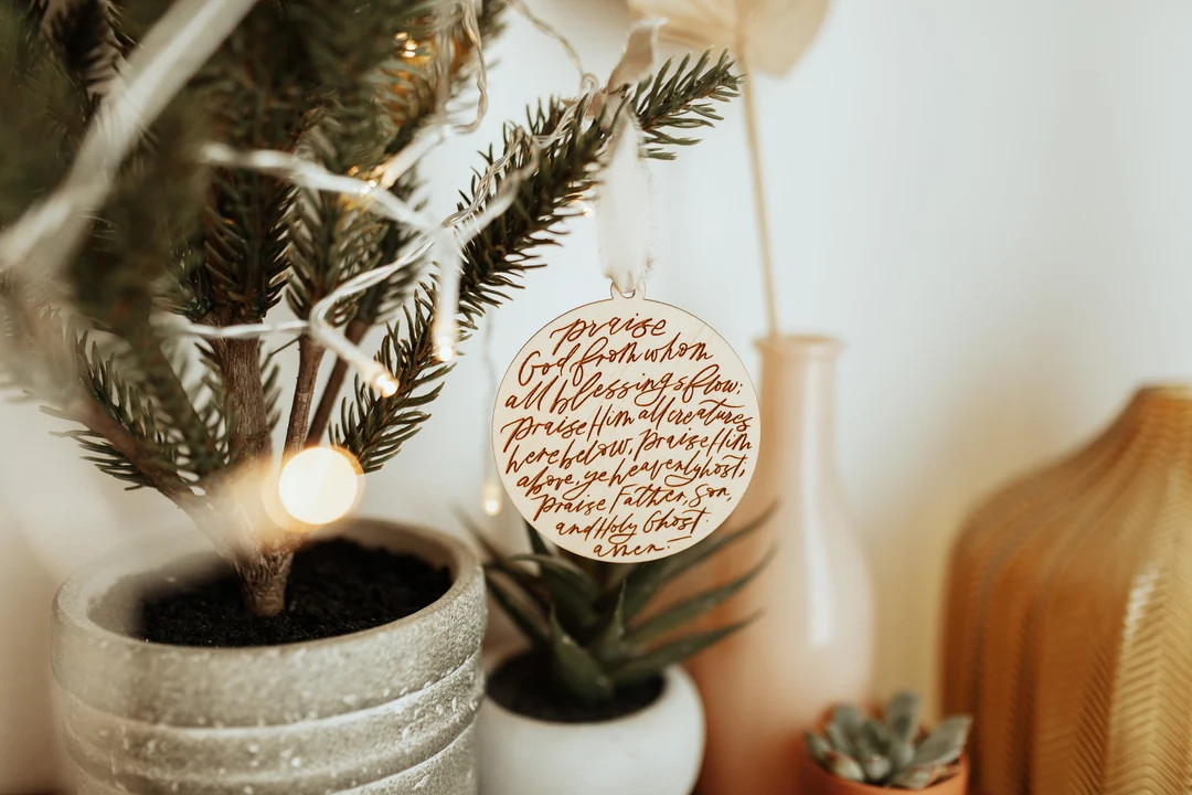 Doxology Ornament Wood Laser Engraved | Christmas Decor 2024 - Etsy | Etsy (US)